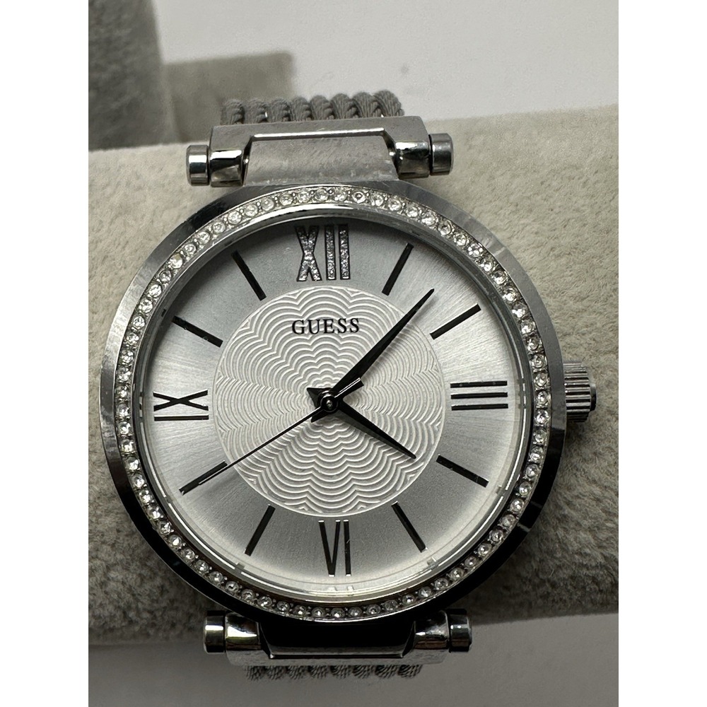 Guess U0638L1 New Battery Ladies Watch 36MM 6.5" Silver Tone M13